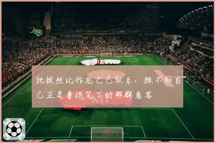 把拔丝比作孔乙己取乐，殊不知自己正是鲁迅笔下的那群看客